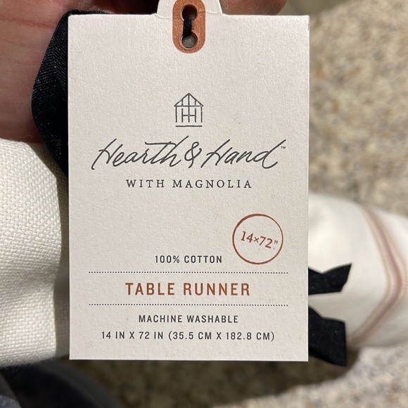 NWT Hearth & Hand - Engineered Border Stripes Table Runner Sand Dune - Picture 6 of 6